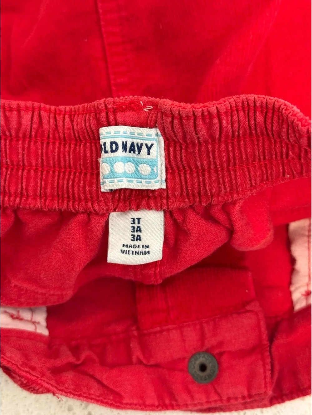 Old Navy Red Corduroy Skirt for Toddler Girls Size 3T